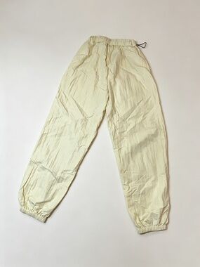 Typha Cream Matte Nylon Ballet Parachute Pants size L